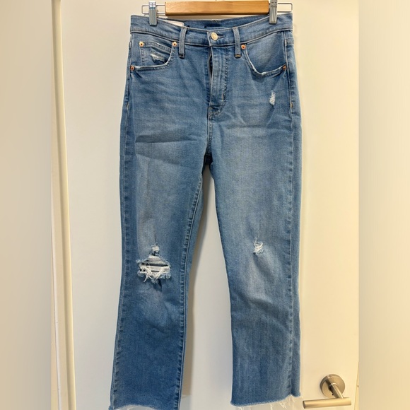 GAP Kickfit high-rise cropped jeans with raw hem - Picture 1 of 3